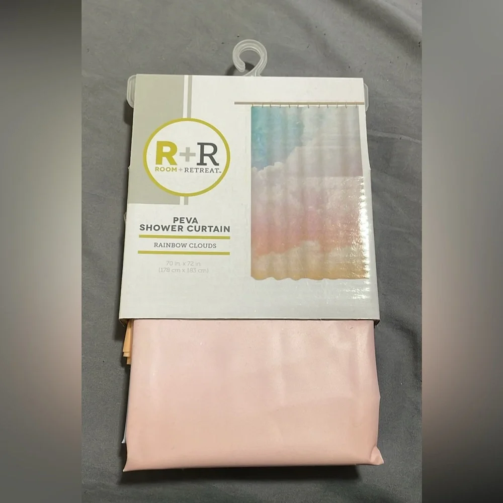 Room + Retreat Rainbow Clouds Shower Curtain